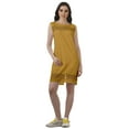 thumbnail image 4 of Moomaya Cotton Sleeveless Lace Shift Dress Solid Casual Women Short Dresses, 4 of 5