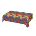 thumbnail image 1 of DouZhe Nappe Rectangulaire, Nappe Style Aztèque Zigzag pour Cuisine Salle à Manger, 72"x54 Pouces Nappe Imperméable en Polyester, 1 of 6