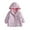 #0395-Pink, variant on Girls Cartoon Unicorn Jackets Spring Zip Kids Hooded Flamingo Windbreaker for Toddler Pink Light Outwear