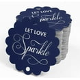 thumbnail image 4 of Inkdotpot Silver Foil Paper Hang Tags Let Love Sparkle Wedding Favor Tags 50 Piece, 4 of 6