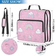 thumbnail image 2 of FORMRS Zipper Binder with Shoulder Strap 2-inch Ring 500 Sheet Capacity File Bag, Ice Cream Rainbow Pattern, 2 of 5