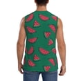 thumbnail image 4 of Lsque Watermelon Print Men's Cotton Blend Sleeveless Muscle Shirts (S-3XL)- Moisture Wicking, Odor Protection, UPF 30+,Small, 4 of 8