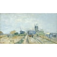 thumbnail image 2 of van Gogh, Vincent 18x12 Gold Ornate Wood Framed with Double Matting Museum Art Print Titled - Montmartre, mills and vegetable gardens, 2 of 4