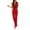 Red, variant on Women's Sleeveless Deep V-Neck Dressy Tank Jumpsuits Spring Summer Casual Loose Straight Leg Pants Club Party Rompers Fashion Color Block Button up Suit Jumpsuit Gold M