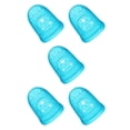 thumbnail image 2 of Tholdsy Puntas de los dedos de guitarra de silicona Protectores de dedos Protector de ukelele Fingerstall Protección de púas No alergénico Azul cielo S 5piezas, 2 of 6