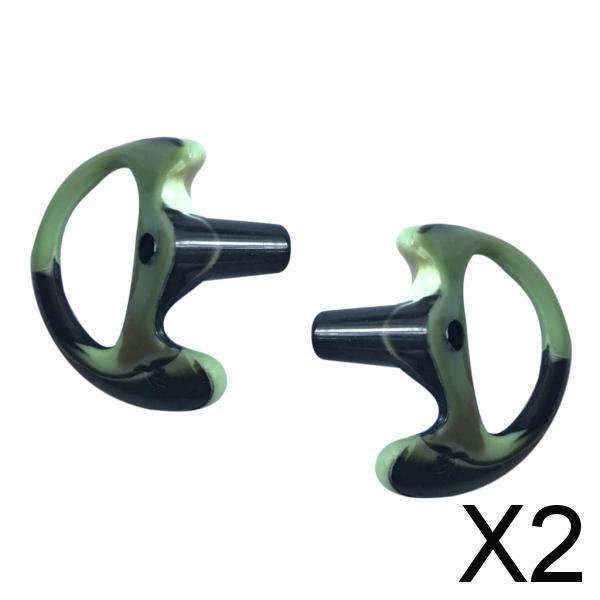 Paquete de 2-4 1 par de auriculares de silicona para auriculares de tubo acústico encubierto para dos vías 2 piezas