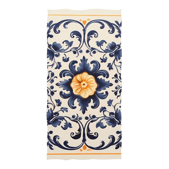 Floral Mandala Beach Towel Oversized 74"x37" Pool Towels Soft Absorbent Extra Large Quick Drying for Bathroom