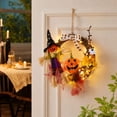 thumbnail image 3 of Halloween Wreath with Light,10 Inch DIY Pumpkin Door Hanging Halloween Decor for Porch,Party,Home - Great Halloween Decorations & Halloween Lights,A/B/C(B), 3 of 6