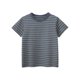 thumbnail image 3 of Blusas y camisas de manga corta con cuello redondo Camiseta de rayas de manga corta con cuello redondo de verano para niños Top informal versátil para bebés para usar al aire libre Conjunto de poliést, 3 of 4