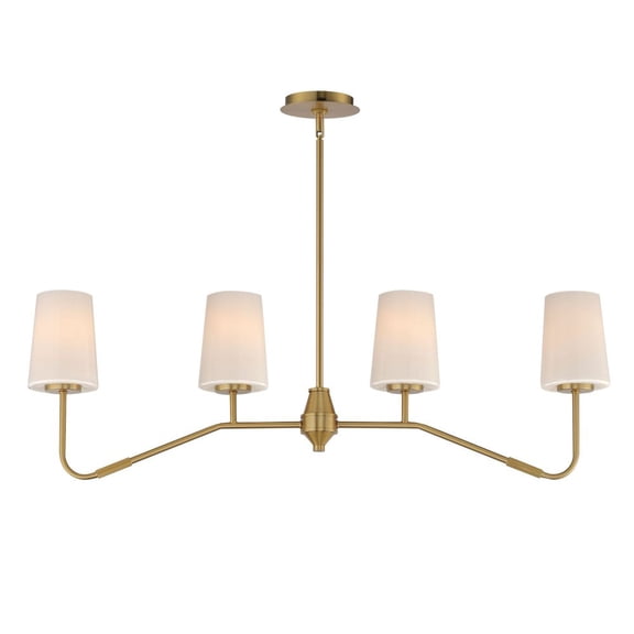 12697WTNAB Maxim Lighting Durham - 4 Light Linear Pendant-12.25 Inch Tall and 4.75 Inch Wide-Natural Aged Brass Finish