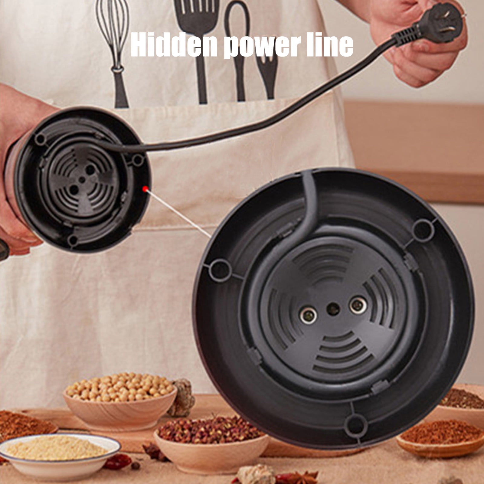 Spice Grinder Nut Seed Herb Grind Spice Crusher Mill Blender, Electric Home Milling Machine, Small Pulverizer, Grinding Powder, Electric Coffee Grinder