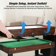 FUNTOK 3 in 1 Multi Game Table, Game Table for Game Room, Game Table with Billiards, Football, Table Tennis