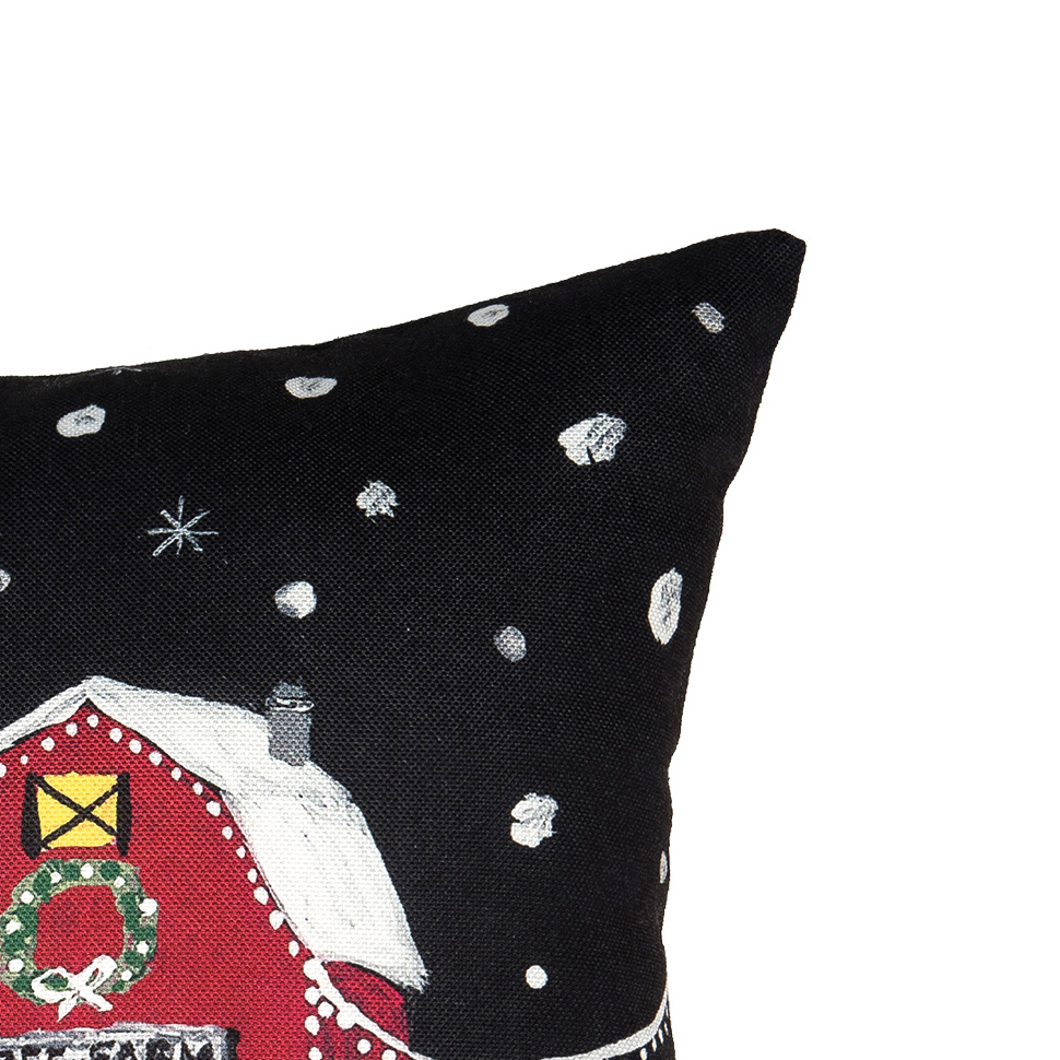 "Christmas Memories Last a Lifetime" Christmas Scene Indoor/Outdoor Throw Pillow, 18" x 18"