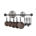SOONHUA Industrial Pipe Pot Bar Rack Rustic Iron Pots and Pans Hanging ...