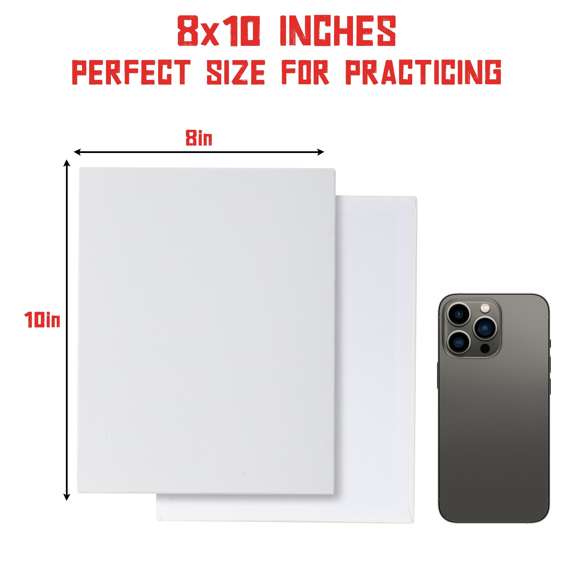 Finenolo 32 Pack Canvas Panel Boards, Assorted Sizes Canvas Boards for Painting
