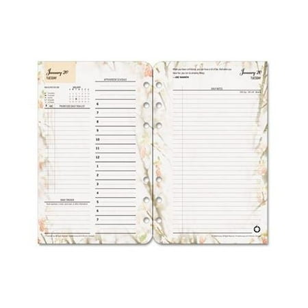 Franklin Blooms Daily Refills - Franklin Covey Blooms Dated Daily Planner Refill, January-December, 4 3/4 x 6 3/4, 2017 (FDP35438)