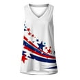 thumbnail image 4 of Tank Tops for Women Independence Day Sleeveless V-neck Printed T-shirt Top 4-Multicolor S, 4 of 4