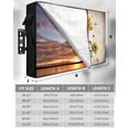 thumbnail image 7 of Outdoor TV Cover 52 to 55 Inch Weatherproof, Vintage Sunflowers Bee Waterproof TV Screen Protector for Outside Decor with Zipper and Pocket 52"L x 30"H , You Are My Sunshine Love Quotes, 7 of 7