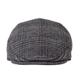 thumbnail image 3 of FEINION Autumn Men Cap Summer Hat Wool Blend Flat Caps Large Check Herrinbone Hats 721 Coffee 62 cm, 3 of 6