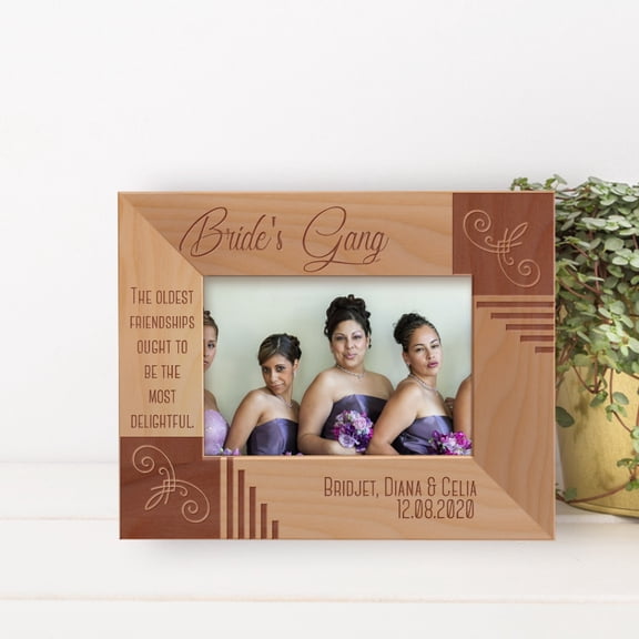 The Oldest Friendships Ought To Be The Most Delightful Personalized Wooden Frame-5" x 3 1/2" Brown Horizontal