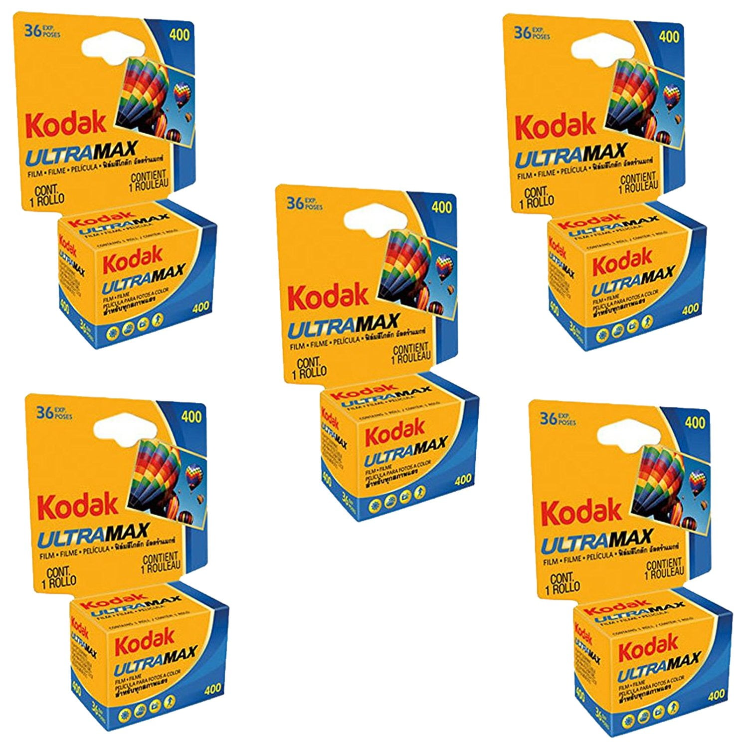 35mm 36 Exposures Carded ISO 400 Kodak 603 4078 Ultramax 400 Color Negative Film 