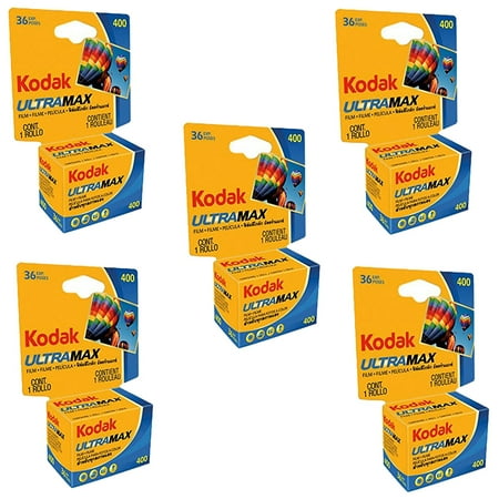 5 X Kodak 603 4078 Ultramax GC 400 Color Negative Film (ISO 400) 35mm 36 Exposures Carded