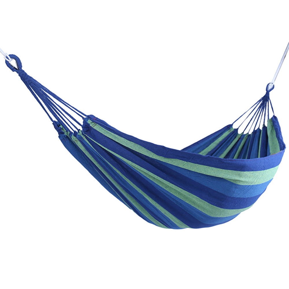 Details about   2 Person Cotton Mesh Canvas Garden Hammock Hanging Swing Patio Camping Travel 