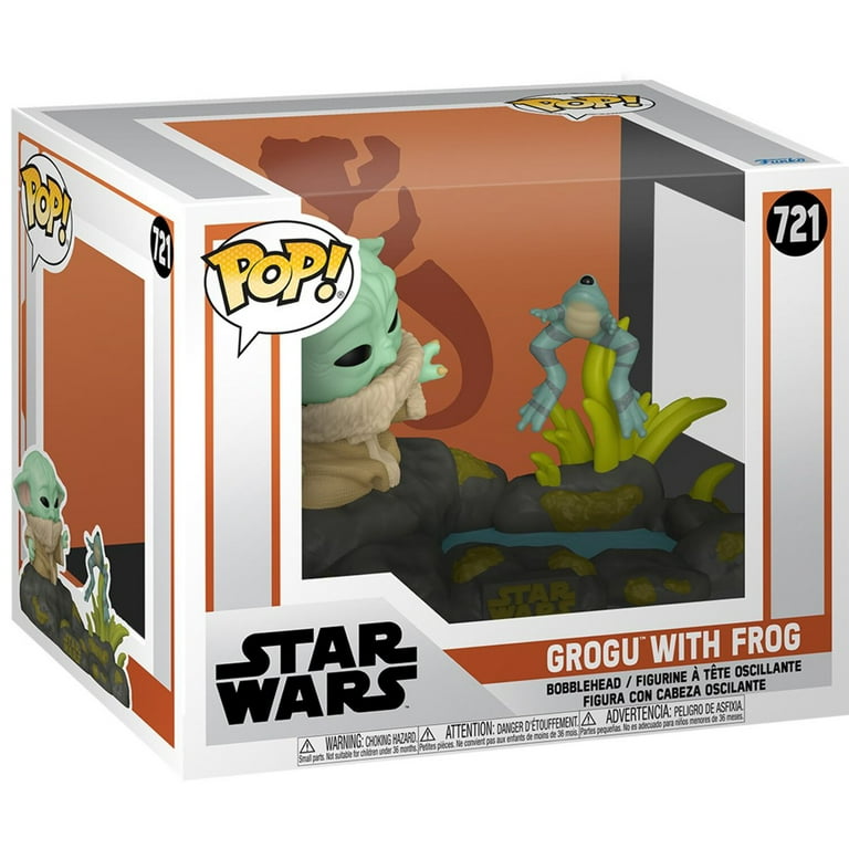 Star Wars: The Mandalorian Grogu w Frog Deluxe Pop, Not Mint