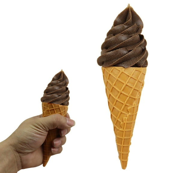 Artificial Ice Cream Cone Props, Realistic Pvc Fake Ice Model for Bakery Display, Photography Prop, teen Early Education Toy, Countertop Shop Home Decor, 1 C Simulation Photo Taking Ice Cream Prop