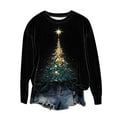 thumbnail image 2 of Craaazy Women's Christmas Oversized Sweatshirt Long Sleeve Crewneck Pullover Loose Xmas Tops Gifts, 2 of 3