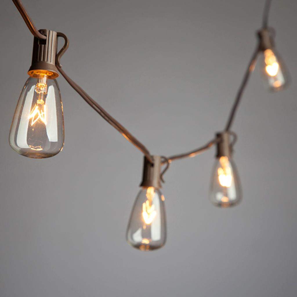 Gerson 93368 20 Light Brown Wire (Candelabra Screw Base) Light String