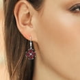 thumbnail image 3 of Gem Stone King 925 Sterling Silver Red Garnet Dangle Earrings for Women (8.02 Cttw, Gemstone January Birthstone, Heart Shape 6MM), 3 of 3