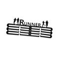 thumbnail image 1 of Perchero de pared para colgar medallas, de hierro negro, resistente 4 corredores, 1 of 8