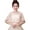 Golden, variant on SWSMCLT Women's Lace Cape Short Sleeve ShrugLoose Tulle Short High Low Top Sheer Soft Poncho Party Basic Winter White One Size