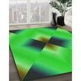 thumbnail image 2 of Ahgly Company Indoor Square Patterned Lime Green Area Rugs, 7' Square, 2 of 6