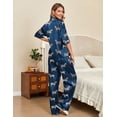 thumbnail image 3 of Ekouaer Silk Satin Pajamas Set Women Short Sleeve Pj Sets Button Down Sleepwear 2 Piece Soft Loungewear, 3 of 6