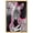 Gold Frame, variant on Zebra in Electric Glow High-Gloss Frameless Acrylic Glass Wall Art Pink Pop Wall by Art Remedy, Ready to Hang, 24 x 36
