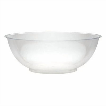 EcoQuality 160oz Clear Bowl - Disposable Plastic Soup Bowls, Heavy Duty Plastic Salad Bowls, Dessert Bowl for Baby Showers, Weddings, Birthday Party (12)