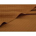 thumbnail image 6 of Chezmoi Collection Avon Diamond Geometric Solid Cotton Lightweight Quilt for All Seasons, 3-Piece Quilt Set, King, Spice Orange, 6 of 6