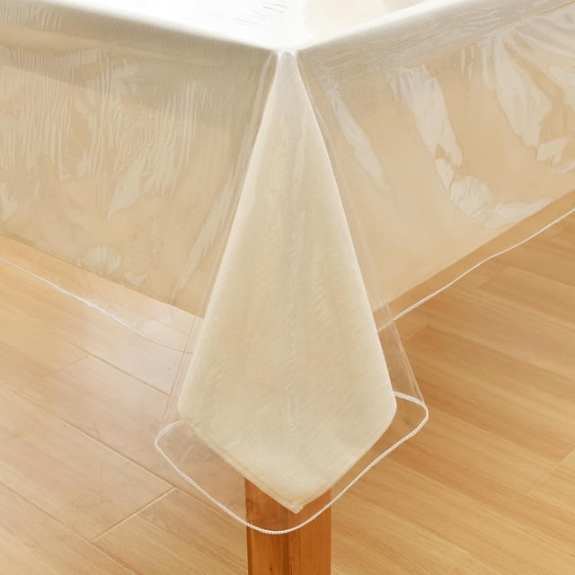 Clear PVC Tablecloth ;x; Oil-Proof Transparent Vinyl Table Cloth Rectangle Table Wipe Clean for Easy Maintenance Table Cover for Dining Picnic Camping Outdoor