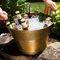 thumbnail image 5 of 8L Ice Bucket for Parties:Galvanized Tub Beer Drink Cooling Bucket,Champagne Bucket Suitable for Parties, Picnics, Camping Wedding,Ice Bucket for Cocktail Bar,Galvanized Bucket for Freezer (Gold), 5 of 7