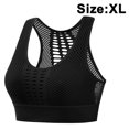 thumbnail image 1 of Sujetador deportivo para mujer, sin costuras, a prueba de golpes, sujetadores de Yoga de malla, sujetador de entrenamiento acolchado extraíble, camisetas sin mangas cortas atléticas de moda, 1 of 8