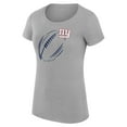 thumbnail image 2 of Women's G-III 4Her by Carl Banks  Heather Gray New York Giants Super-Slim Fit Lightweight Subtle Football T-Shirt, 2 of 3