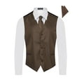 thumbnail image 1 of Men's Premium Vertical Lines Tone on Tone Stripes Vest - NeckTie – Bow Tie - Pocket Square 4 Piece Set for Suits & Tuxedos-Many Colors, 1 of 4