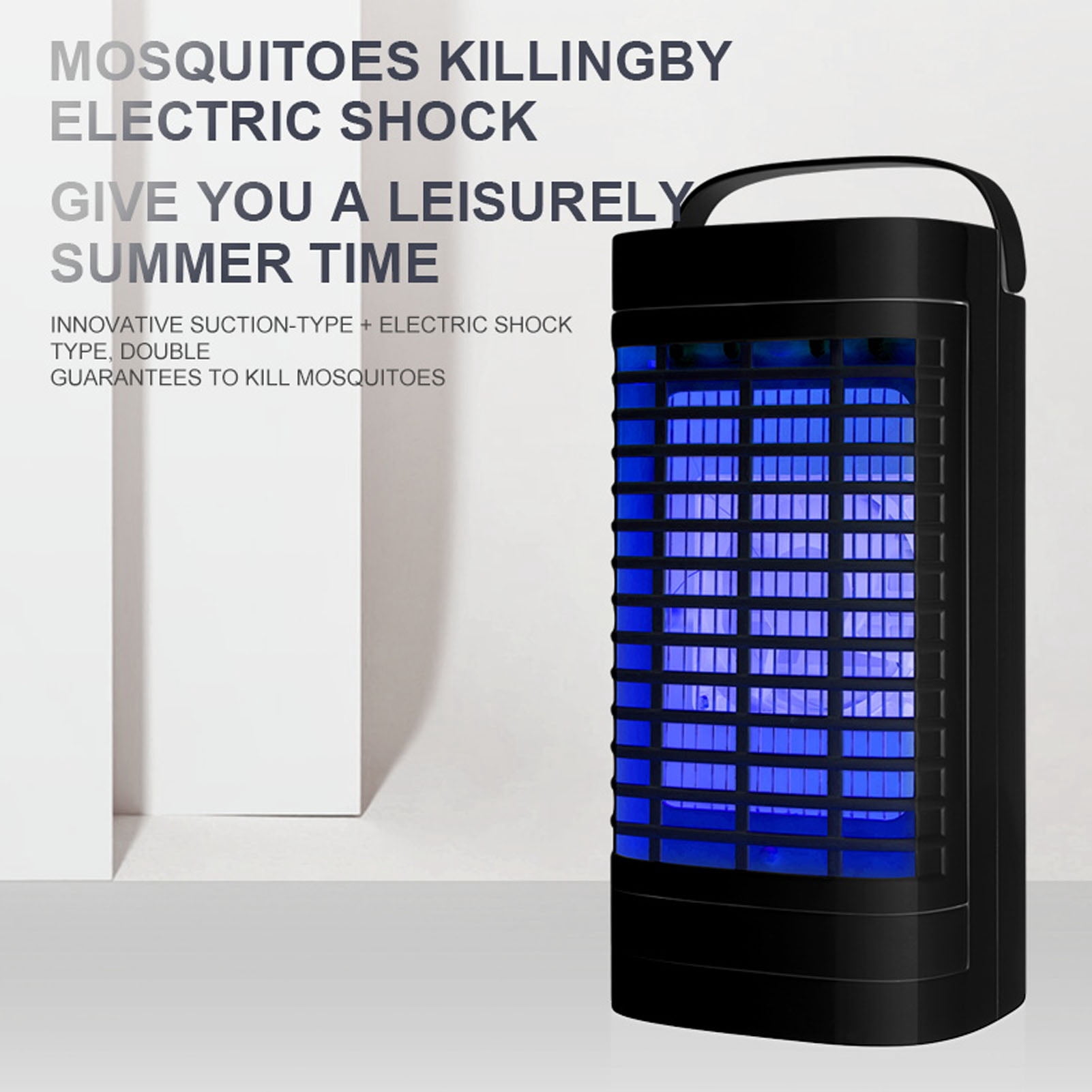 Camkey Bug Zapper Black Hanging Electronic Insect Killer With Mosquito lamp for Indoor Home Bedroom, Kitchen, Office