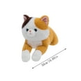 thumbnail image 2 of White Orange Cat Simulation Plush Toy, Chubby Feline Design - Soft Plushy Material, Realistic Cat Shape, Comforting Cuddle Companion - Gift for Boys and Girls, Bedroom Decor, Cuddling Accessory, 2 of 6