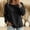 Black, variant on IUYRTFE Women's Cotton Linen Long Sleeve T-Shirt Round Neck Loose Fit Casual Summer Beach Top