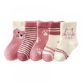 thumbnail image 1 of Chaussettes en Coton Doux pour Filles, 5 Paires, 1 of 3