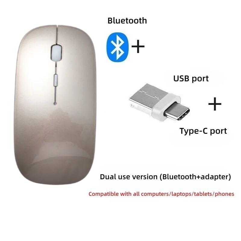 Wireless Bluetooth Silent Mouse for MacBook, Rechargeable Compatible with MacBook Air/Pro M1 M2 M3 Laptop