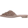thumbnail image 5 of Cecelia New York Nox Mule Gold Metallic Sparkle Pointed Toe Flats Slide Sandals, 5 of 8